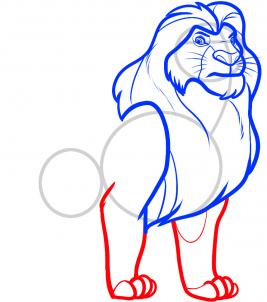 8 - bước -  vẽ - Vua - sư - tử - Mufasa - dũng - mãnh (6)
