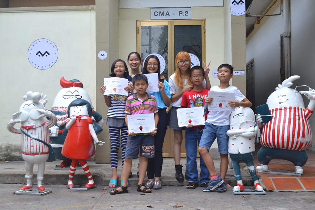 bế giảng lớp học vẽ truyện tranh manga comic căn bản