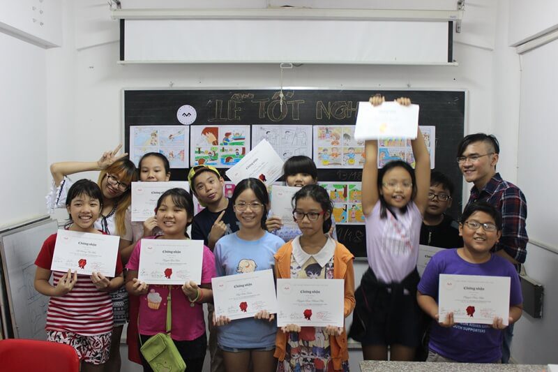 Triển lãm cuối khóa lớp học vẽ truyện tranh 3