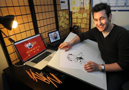 họa sĩ vẽ tranh biếm họa 1