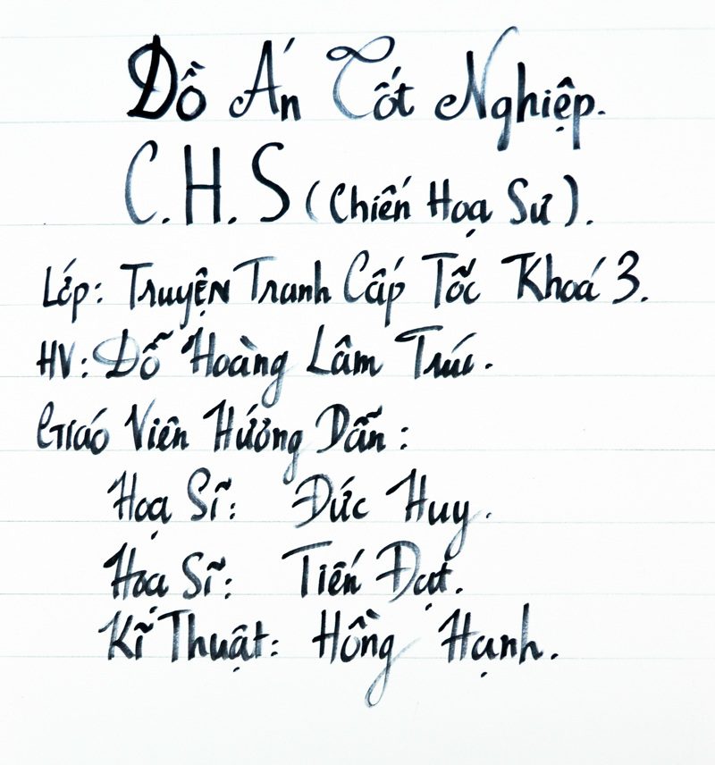 đồ án truyện tranh chiến họa sư