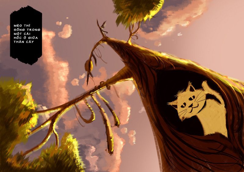 Học Digital Painting minh hoạ Con Mèo Hàng Xóm