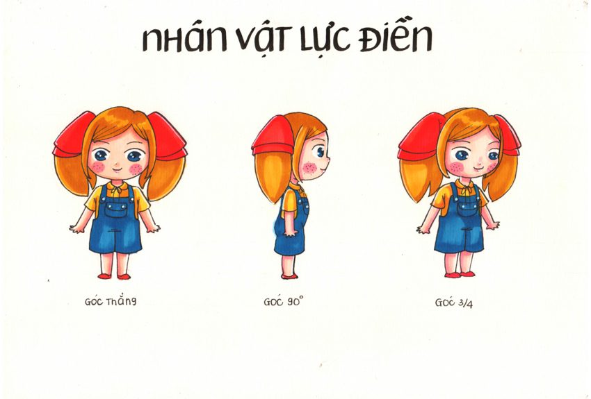 Thiết kế nhân vật Truyện tranh Cô Bé Lực Điền