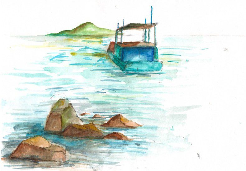 Thực tế Nam Du watercolor Nguyễn Thanh Triều 39