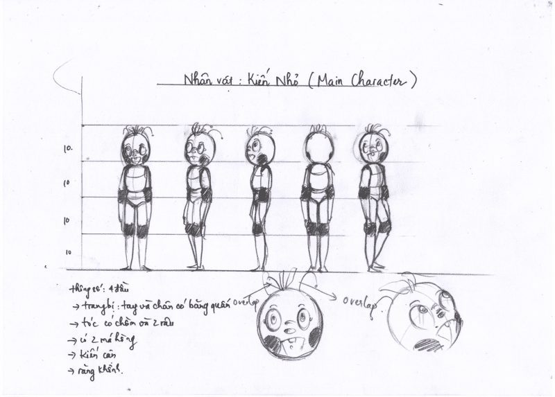 phim hoạt hình The Set Point - phác thảo nhân vật 1