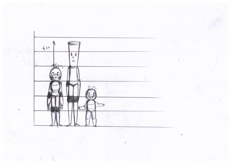 phim hoạt hình The Set Point - phác thảo nhân vật 3