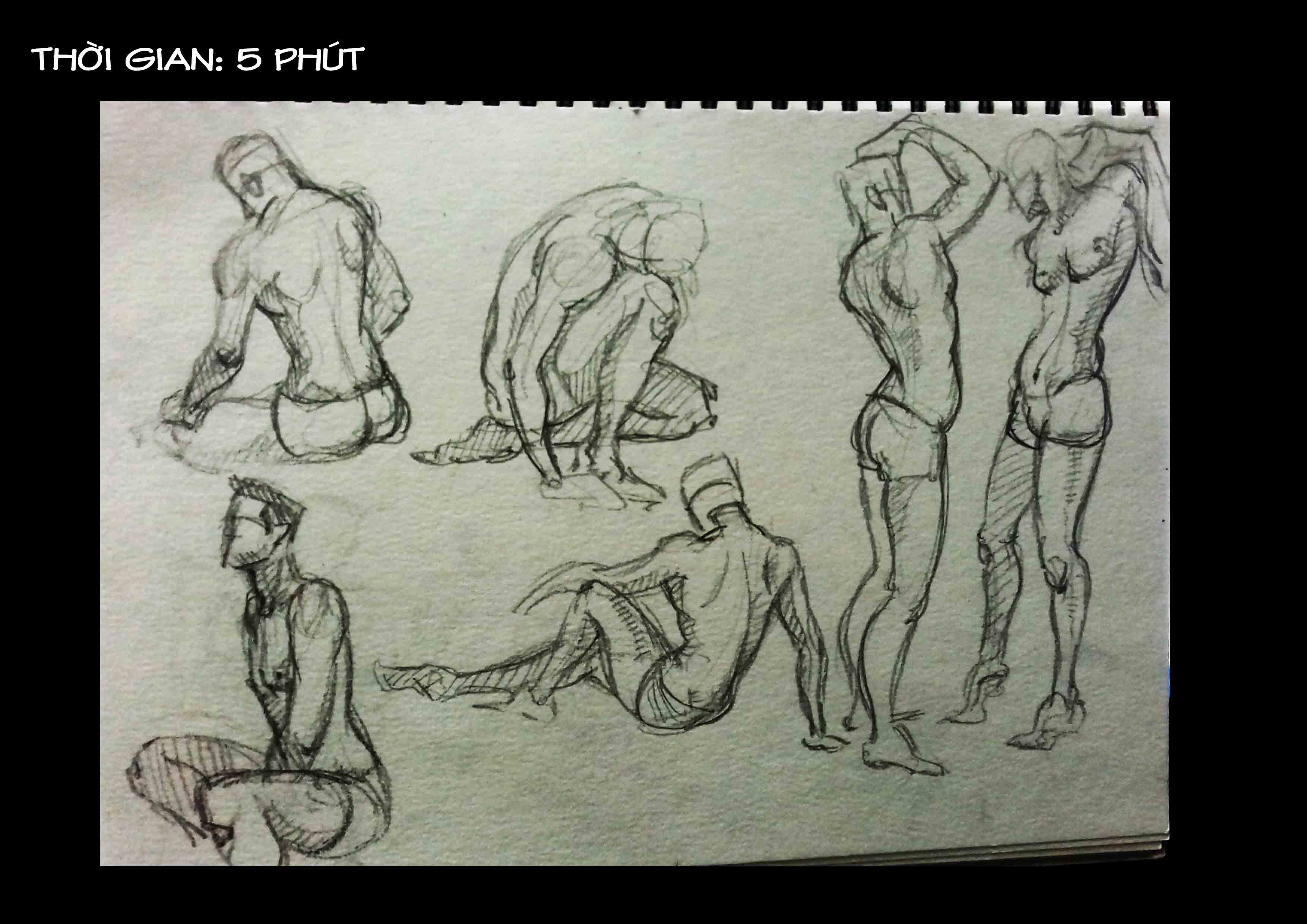 Bài thi Gesture Drawing - Lạc An