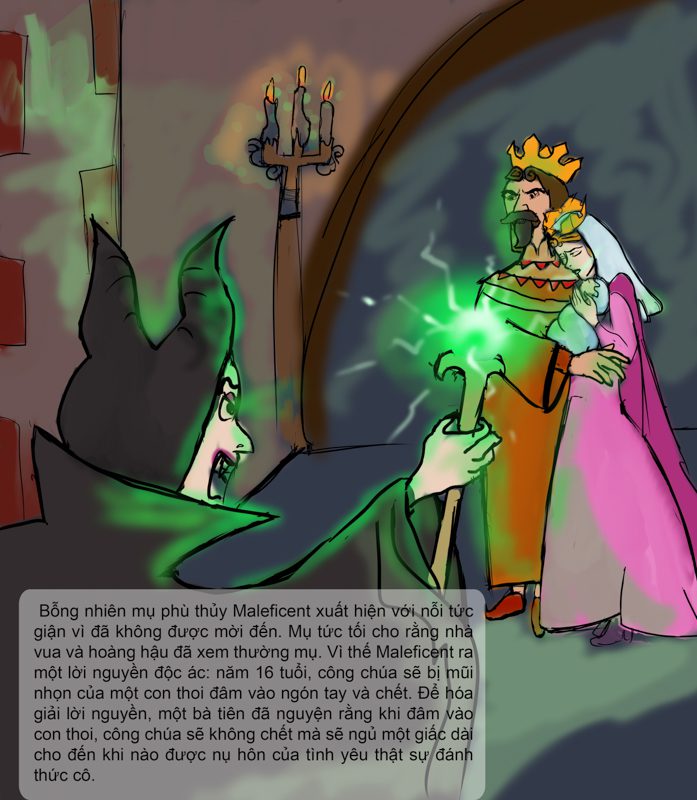 Truyện tranh minh họa Công Chúa Ngủ Trong Rừng - Ngô Kiều Xuân