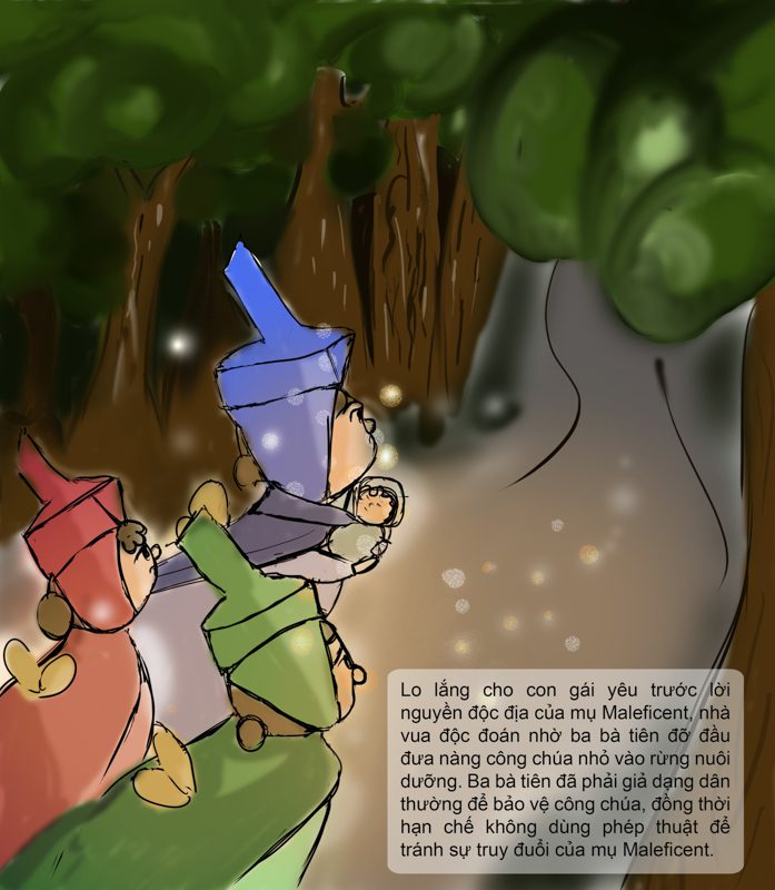 Truyện tranh minh họa Công Chúa Ngủ Trong Rừng - Ngô Kiều Xuân