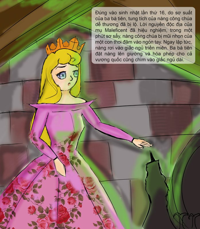 Truyện tranh minh họa Công Chúa Ngủ Trong Rừng - Ngô Kiều Xuân