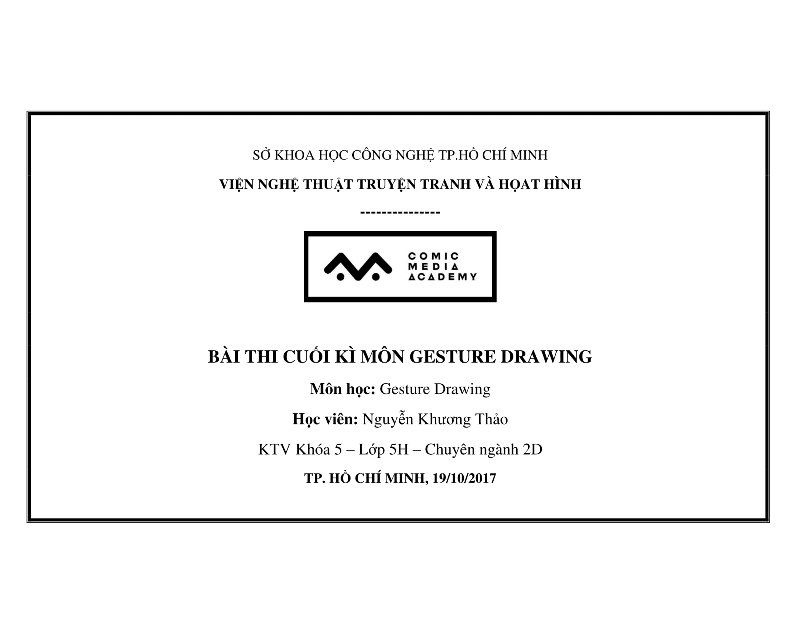 Bài tập Gesture Drawing Nguyễn Khương Thảo 1