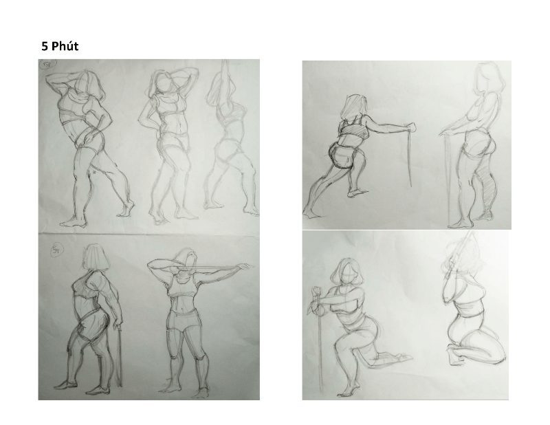 Bài tập Gesture Drawing Nguyễn Khương Thảo 13