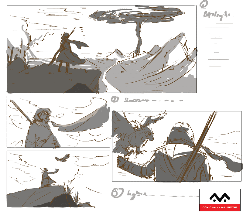 storyboard artist digital painting