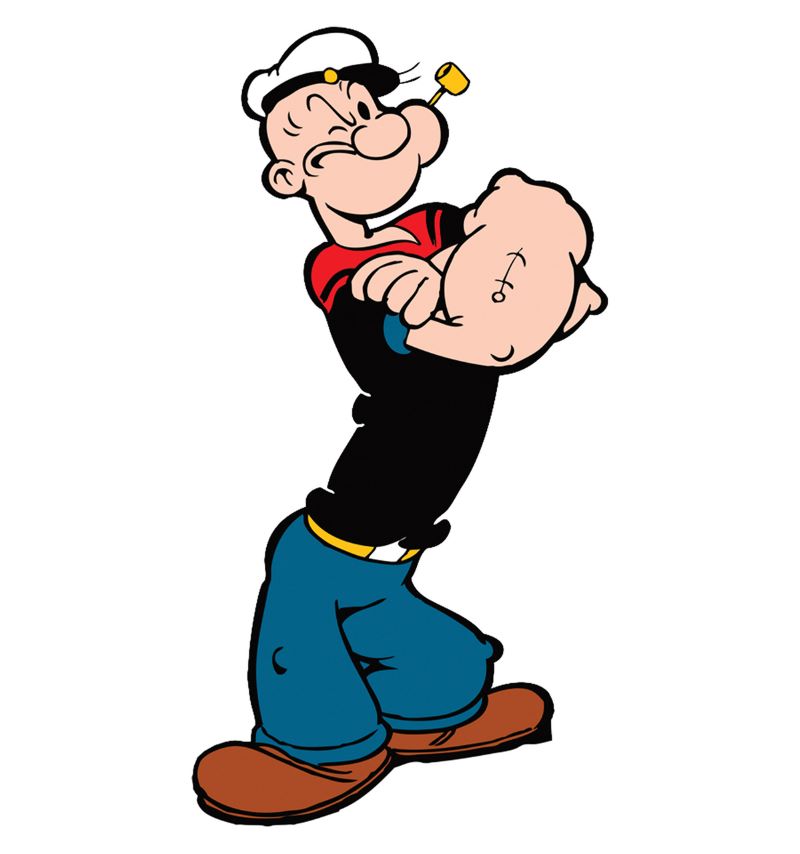 thủy thủ Popeye nằm trong danh sách các nhân vật hoạt hình nổi tiếng