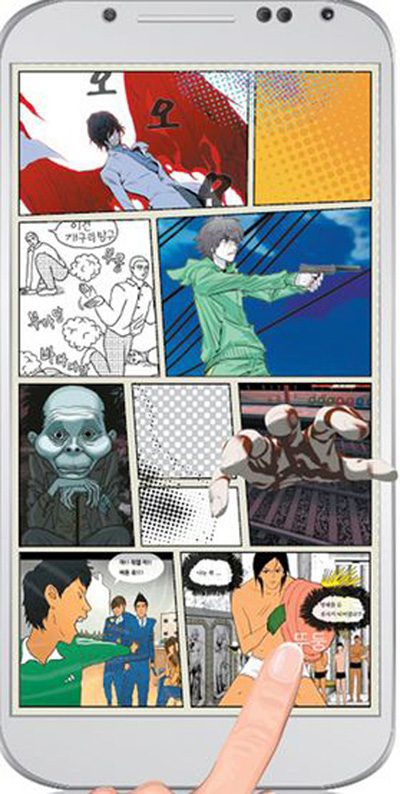 Webtoon với việc xuất bản trên thiết bị điện tử đã cho thấy ưu điểm về mặt màu sắc