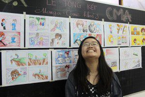 triển lãm cuối khóa lớp học vẽ truyện tranh cho bé
