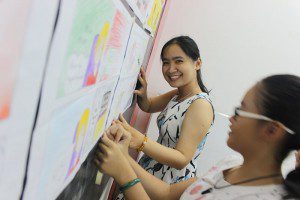 triển lãm cuối khóa lớp học vẽ truyện tranh cho bé 7
