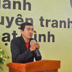 họa sĩ Trang Đức Huy chia sẻ tại lễ khai giảng Viện Truyện tranh và Hoạt hình