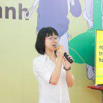 học viên khóa 3 Lê Huỳnh Kim Yến chia sẻ tại Lễ khai giảng Viện Truyện tranh và Hoạt hình 1