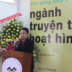 Thạc sĩ Họa sĩ Lê Thắng chia sẻ tại lễ khai giảng Viện Truyện tranh và Hoạt hình 1
