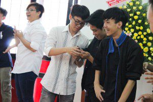 tham gia trò chơi giao lưu tại lễ khai giảng Viện truyện tranh và Hoạt hình 1