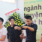 tham gia trò chơi giao lưu tại lễ khai giảng Viện truyện tranh và Hoạt hình 12