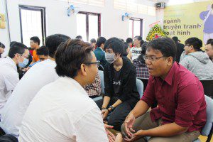 tham gia trò chơi giao lưu tại lễ khai giảng Viện truyện tranh và Hoạt hình 2