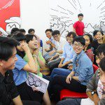 tham gia trò chơi tại lễ khai giảng Viện truyện tranh và Hoạt hình 7