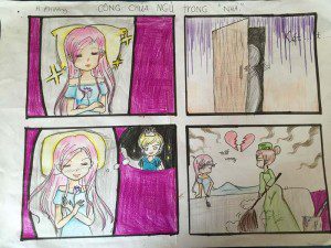 tranh vẽ cuối khóa manga comics của Hà Phương