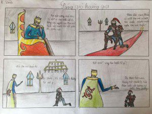 tranh vẽ cuối khóa manga comics của Khương Lĩnh