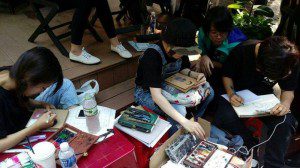 Hoạt động vẽ tranh đường phố của học viên CMA