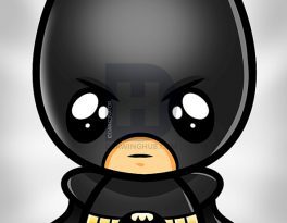 5 bước dễ dàng vẽ Batman theo phong cách Chibi 6